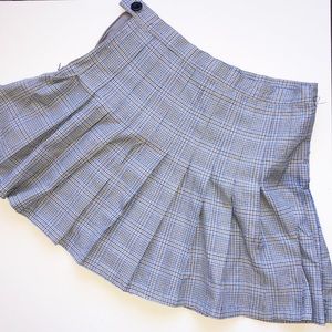 Forever 21 pleated plaid mini skirt